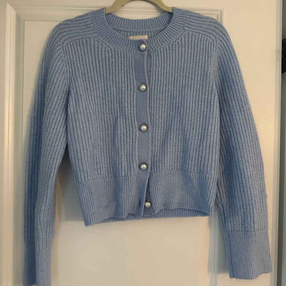 Abercrombie Baby Blue Button-Up Women's Sweater